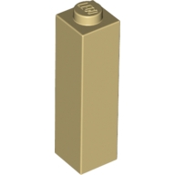 Lego kostka (kostička) 1x1x3, béžová (6057517)